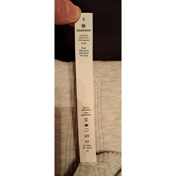 Lululemon Athletica Womens Keep It Cozy Knit Sweater Dress Gray Size 4 - Picture 10 of 16